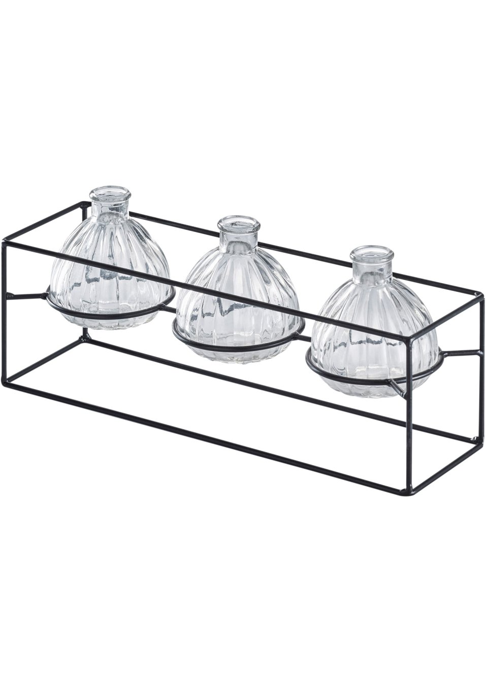 Set de vases avec socle en métal