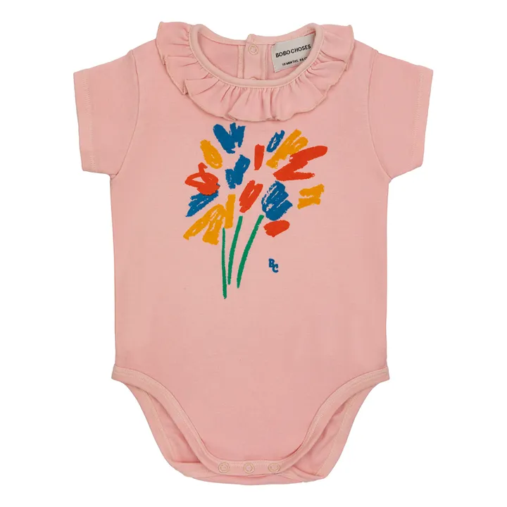 Bobo Choses Body Coton Bio Feux d'Artifices | Rose