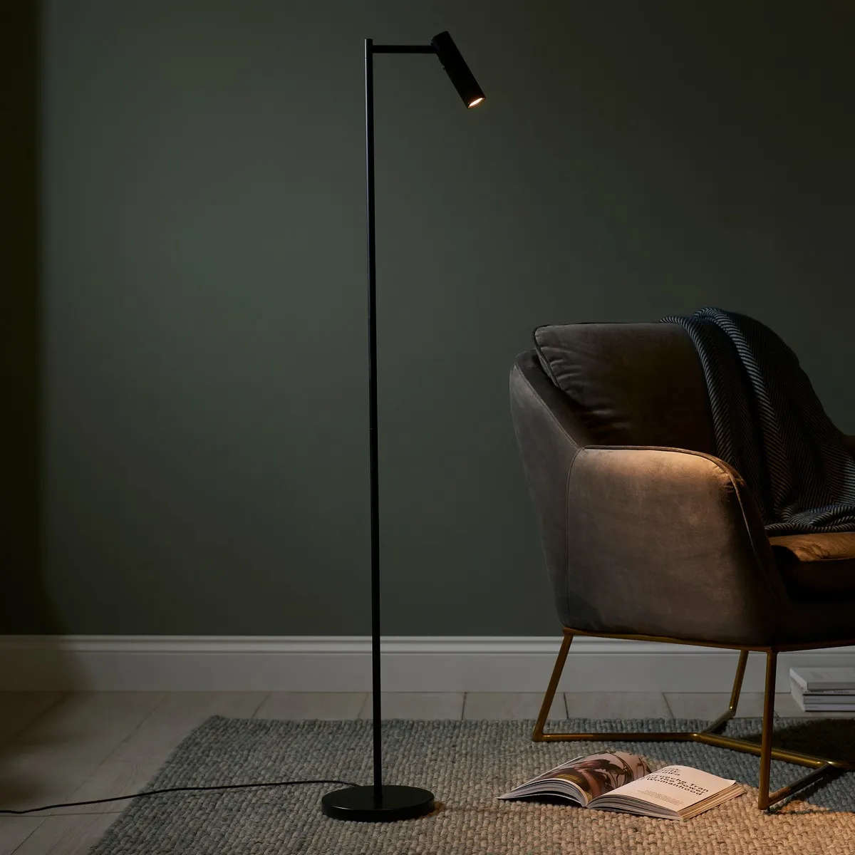 Endon Lampadaire Lecteur LED Noir