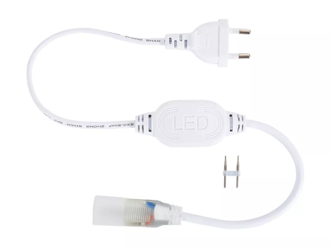 Bobine Gaine Néon LED Flexible Dimmable 7.5W/m 220V AC 120 LED/m 50m Semi-circulaire 180° Blanc Froid IP67 Coupe Tous les 100cm 6000K Blanc froid