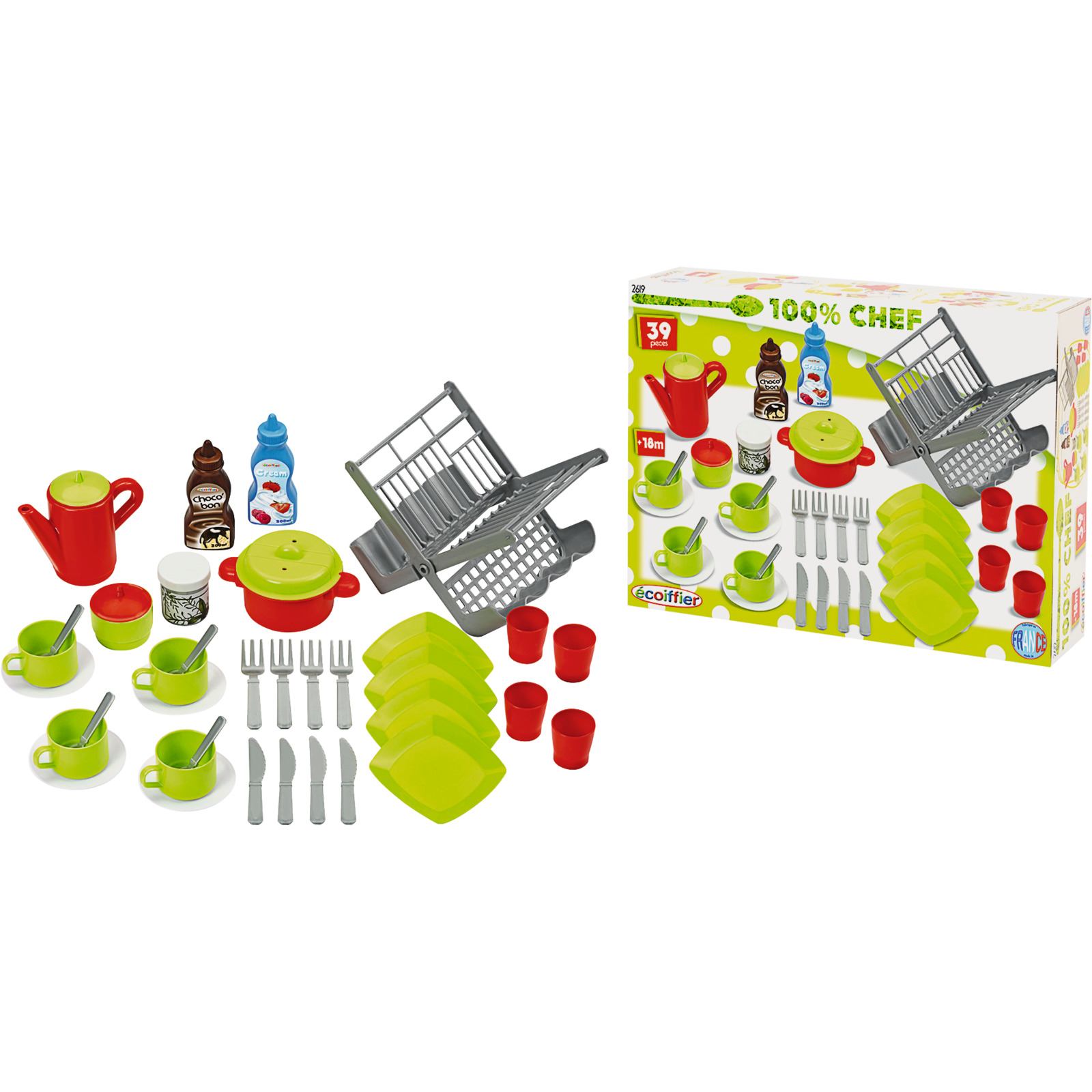 Ecoiffier Spiel-Set Geschirr 39-tlg