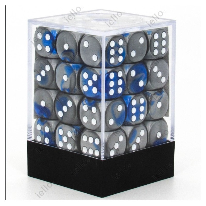 Pack de 36 dés D6 * gemini * BLEU & ACIER