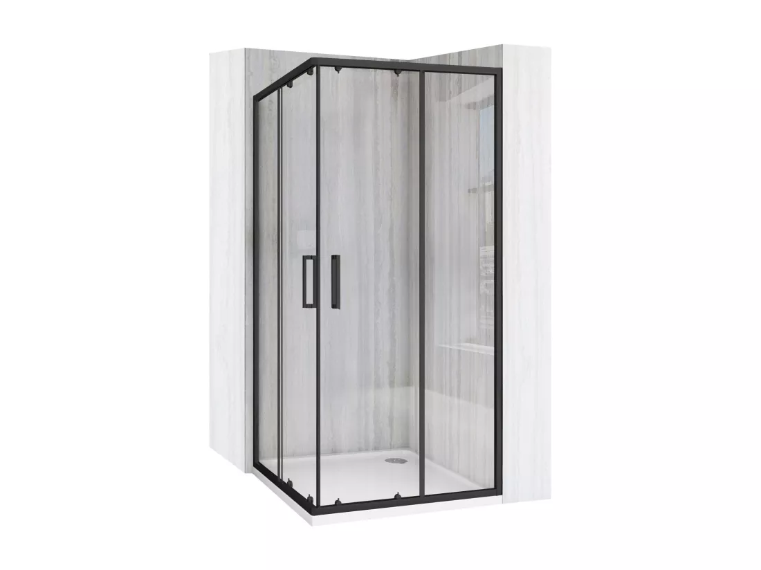 Cabine De Douche Rea City 80X80 Black
