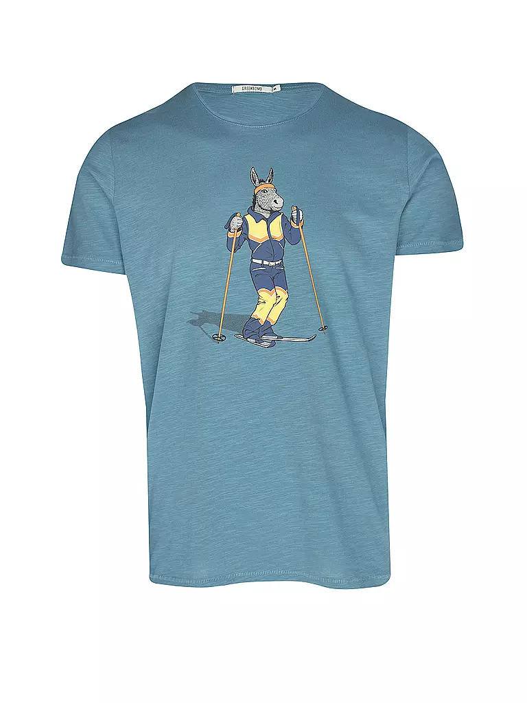 GREENBOMB T-Shirt SPICE ANIMAL DONKEY SKI blau