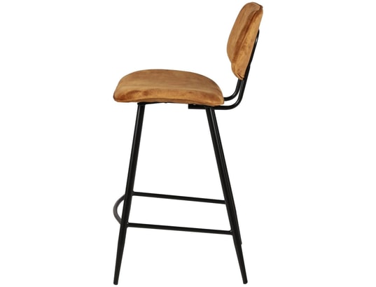 PRO LIVING - Tabouret de bar Lot de 2 T. Lizzy ocre velours (plan)