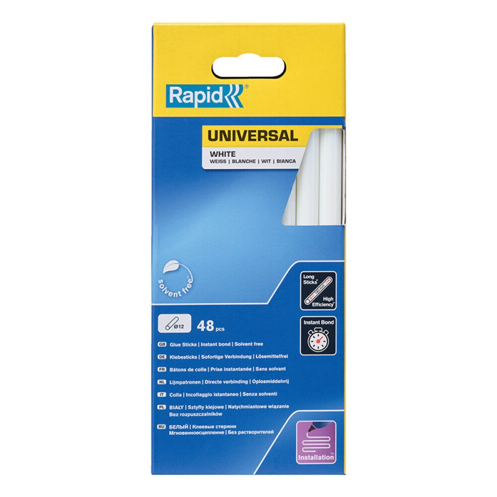 LIMPATRONER RAPID 12MM UNIVERSAL HVIT 48-PACK