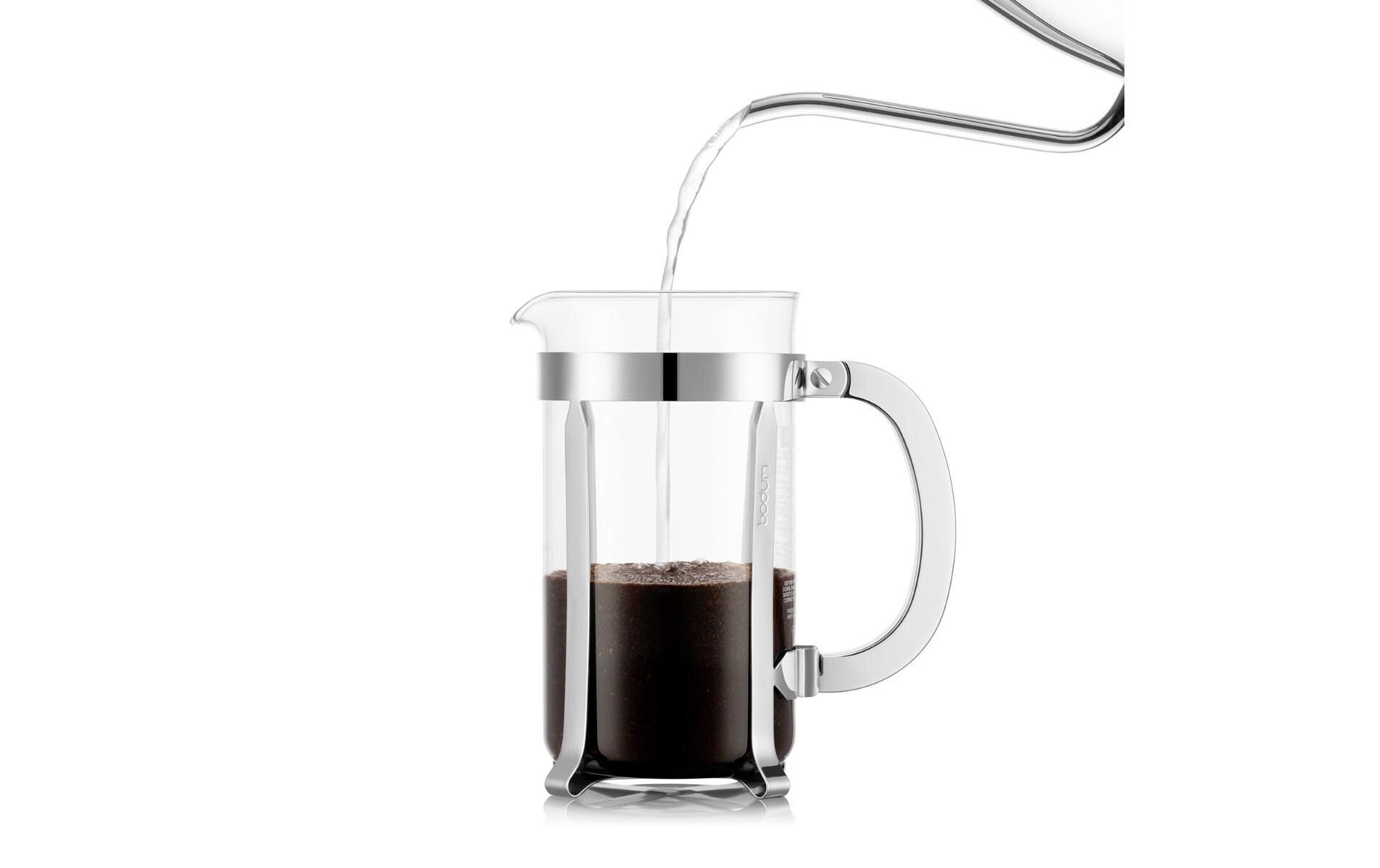 Kaffeebereiter Chambord Verchromt, Silber, 1 lKaffeemaschine mit Metallgriff, 8 Tassen