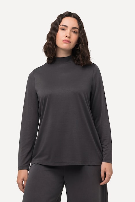 Shirt, Stehkragen, Classic, Langarm, Modalmix