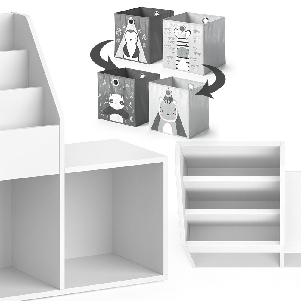 Vicco Kinderregal Bücherregal Aufbewahrungsregal Luigi Spielzeugablage Faltbox