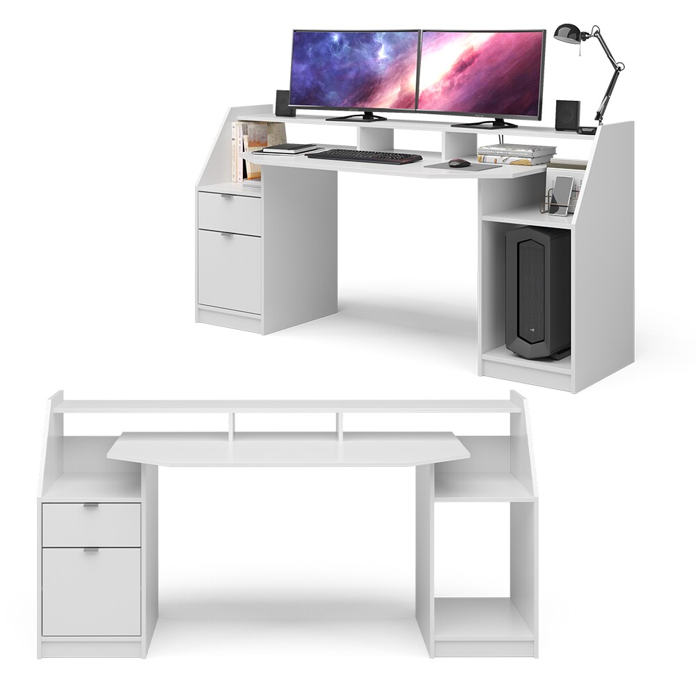 Vicco Schreibtisch Computertisch Bürotisch Home Joel Weiß Arbeitstisch PC Tisch
