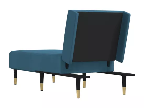 Prolenta Premium - Chaise longue bleu velours