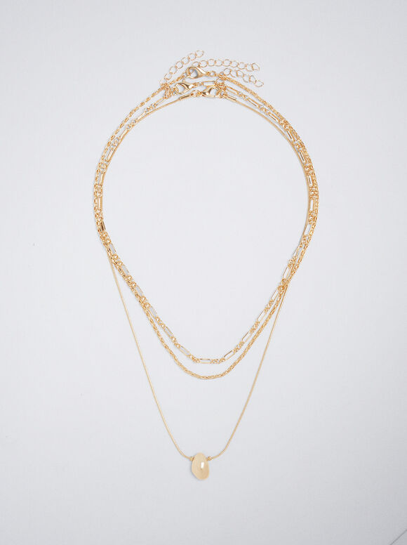 Conjunto de colar dourado - Dourado