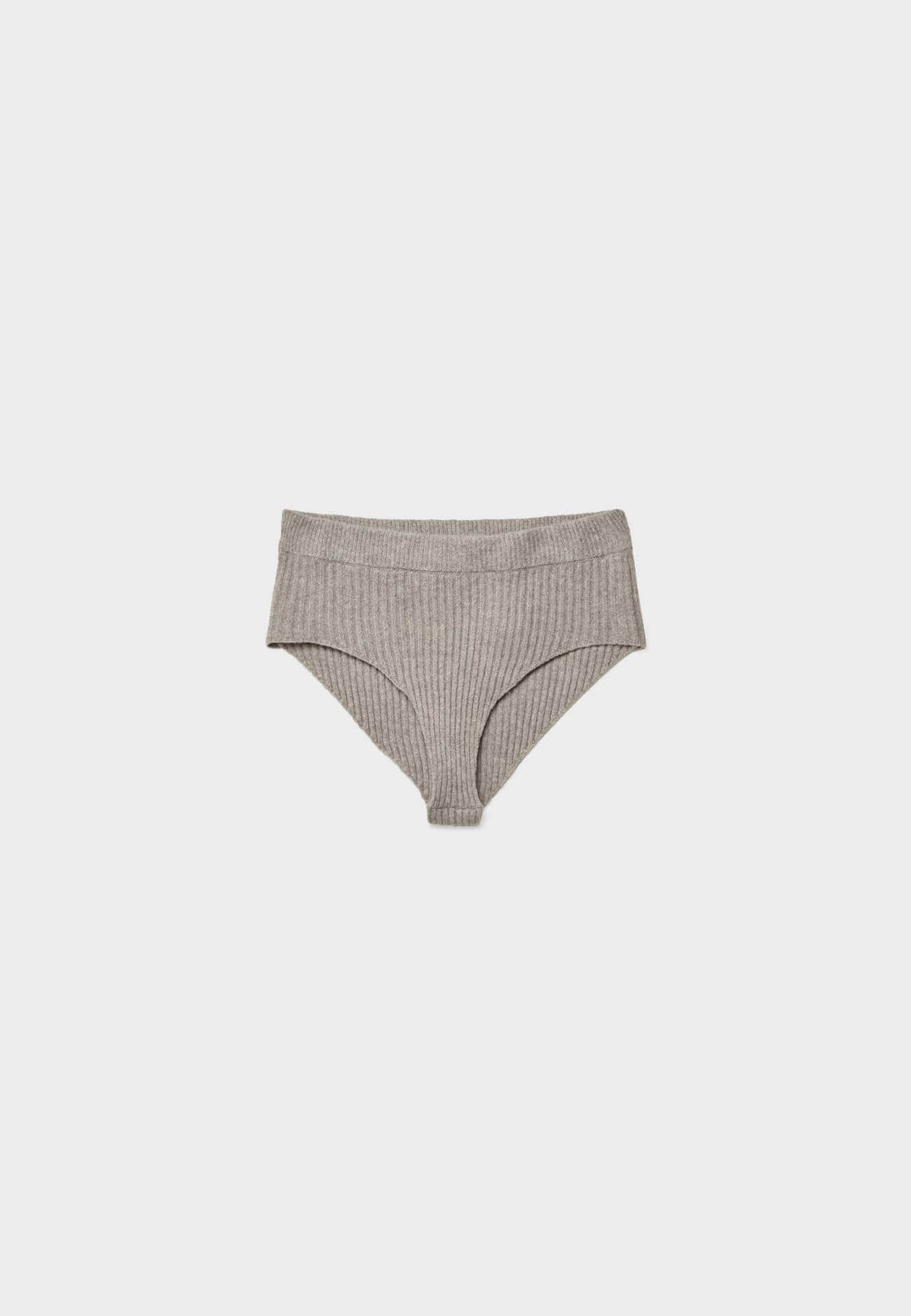 Calças culote de malha canelada