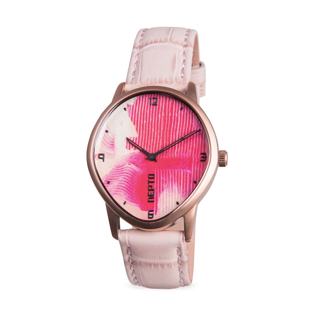 Pink Brush - Cuir Croco Rose