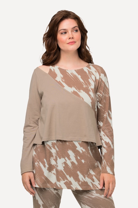 Shirt, Lagenoptik, Rundhals, Langarm, Biobaumwolle