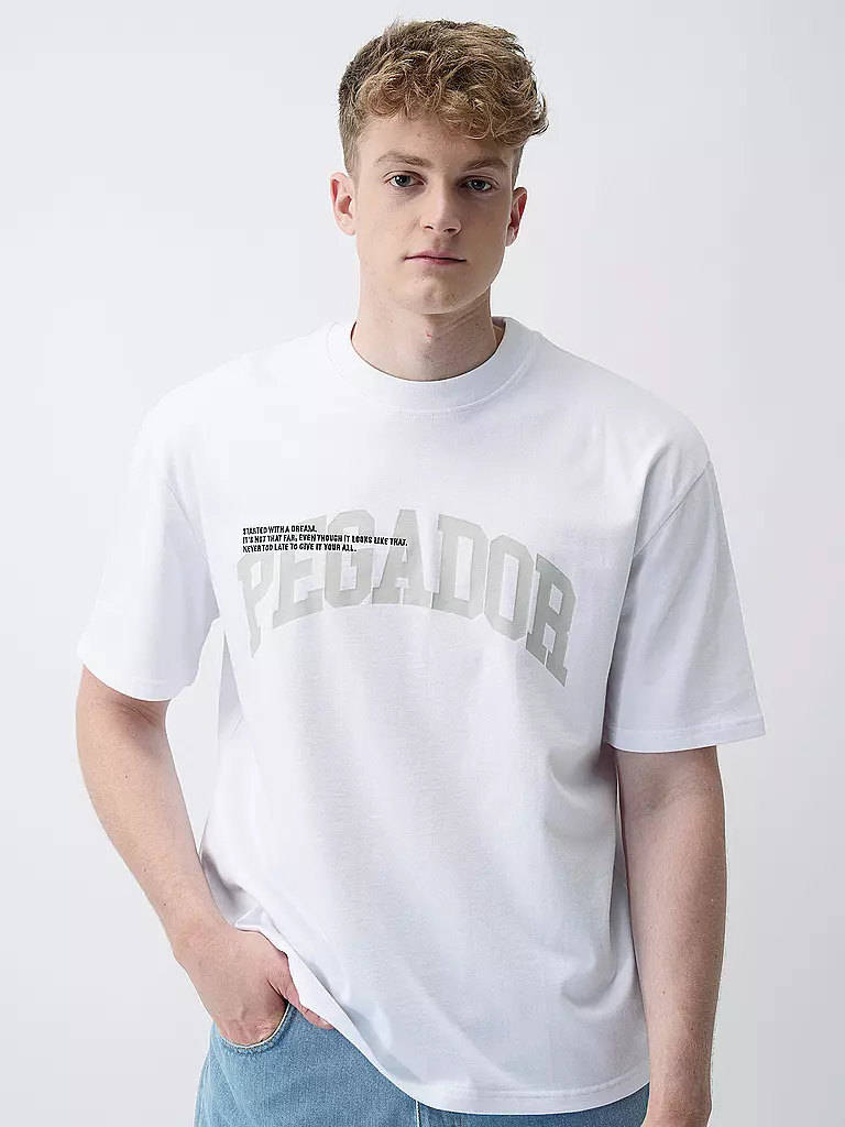 PEGADOR T-Shirt Oversized Fit GILFORD weiss