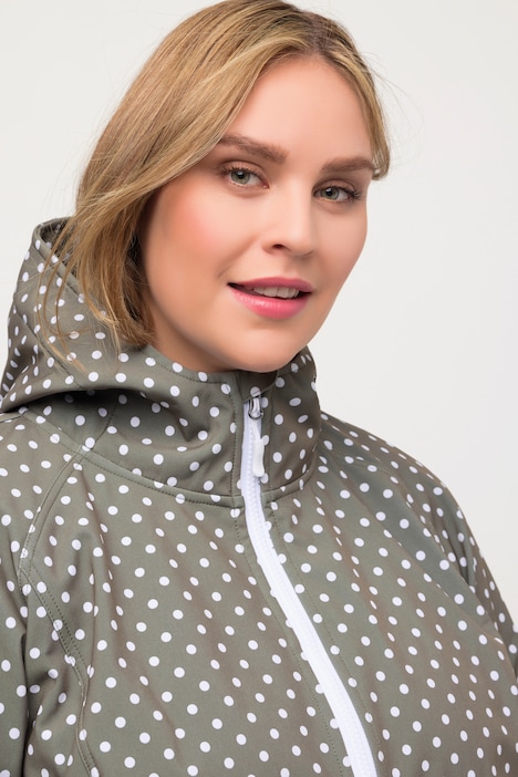 HYPRAR Softshelljacke, Punkte, wasserabweisend, Kapuze