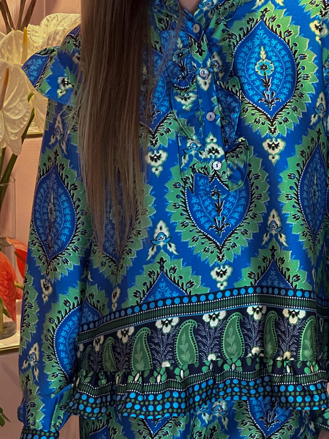 Noella Reno Blouse 1308 trisha blue print