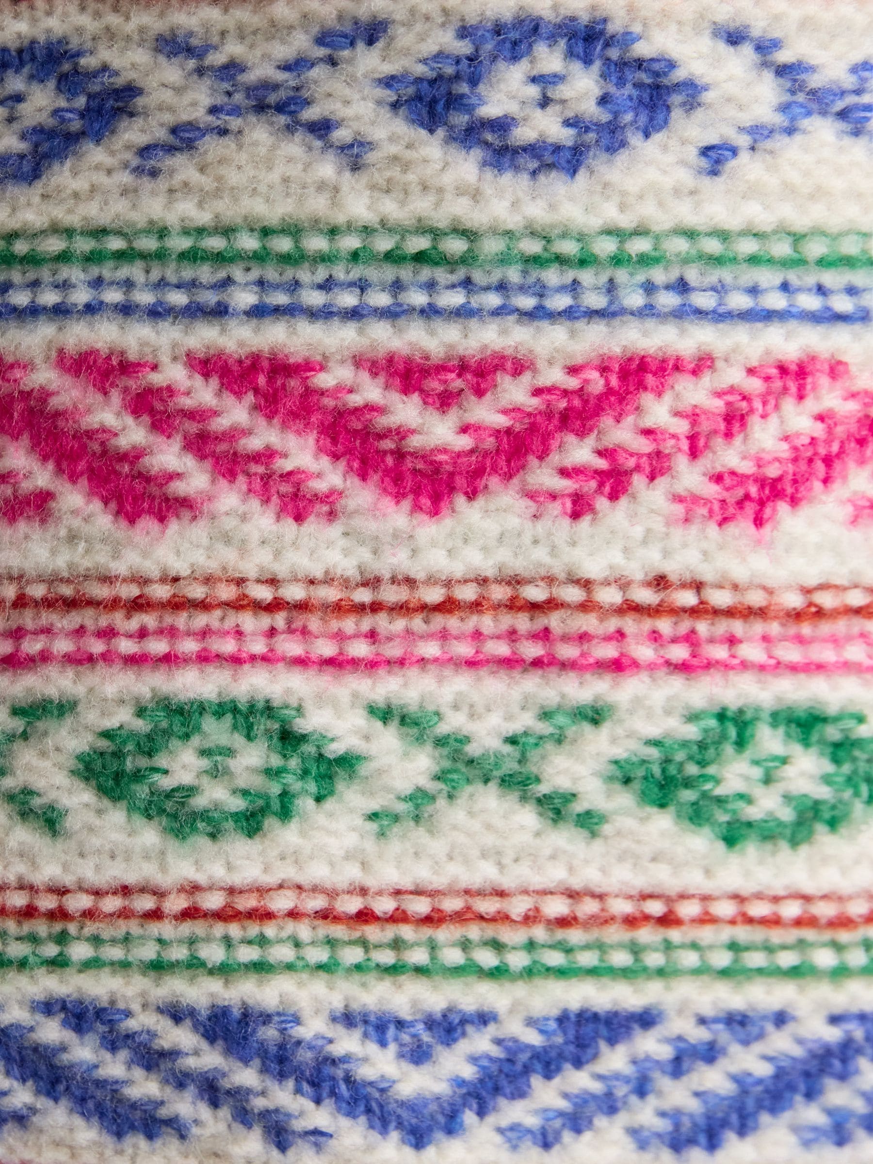 Joules Allaway Fair Isle gebreide trui met kwartrits