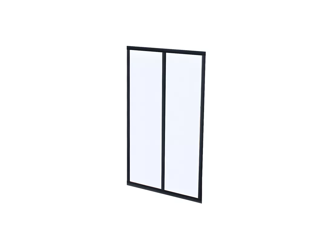 Verrière atelier en aluminium thermolaqué - 60x130 cm - Noir - BAYVIEW