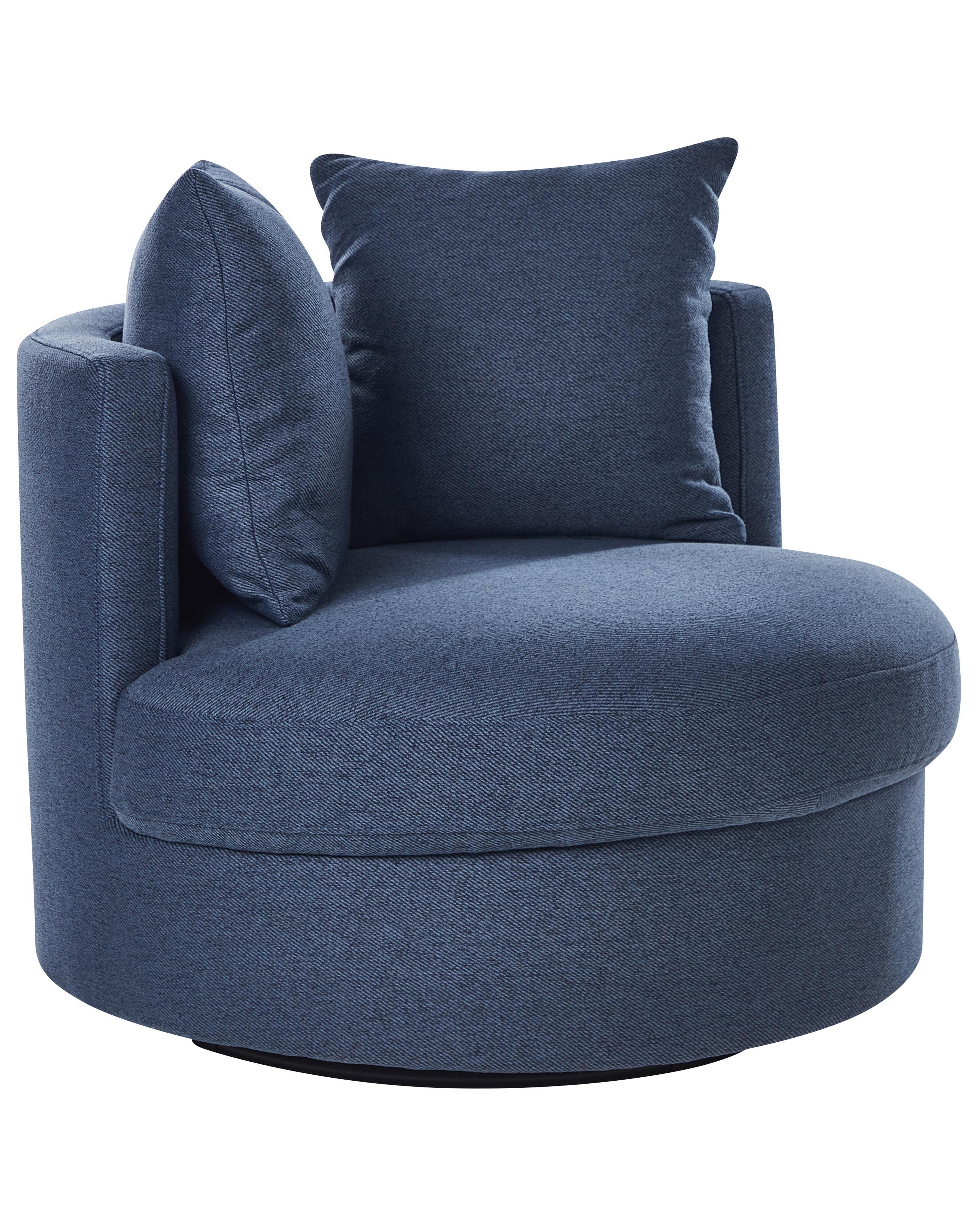 Draaifauteuil DALBY Stof Donkerblauw