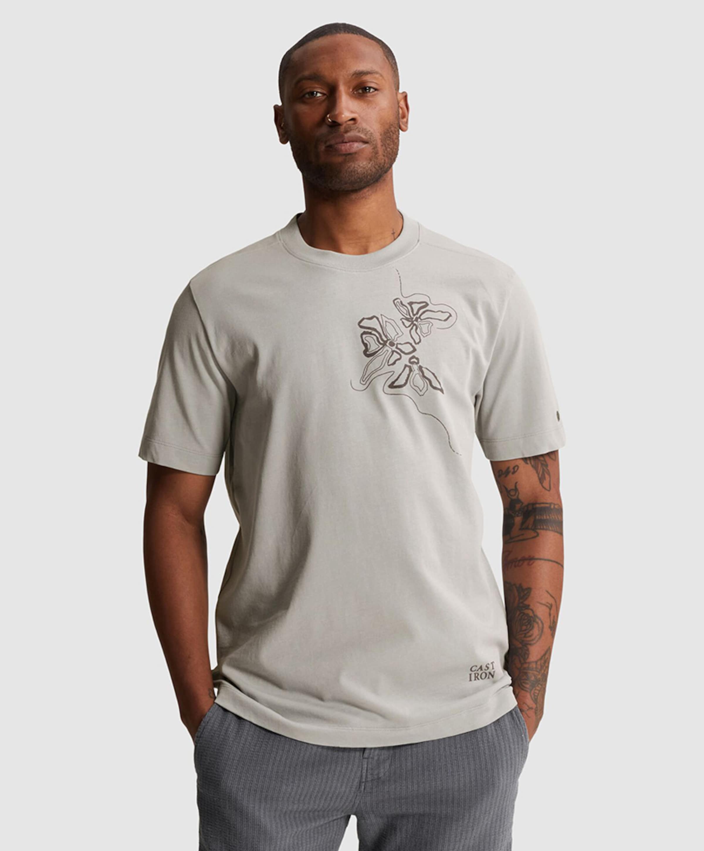 Cast Iron Heren T-shirt grijs