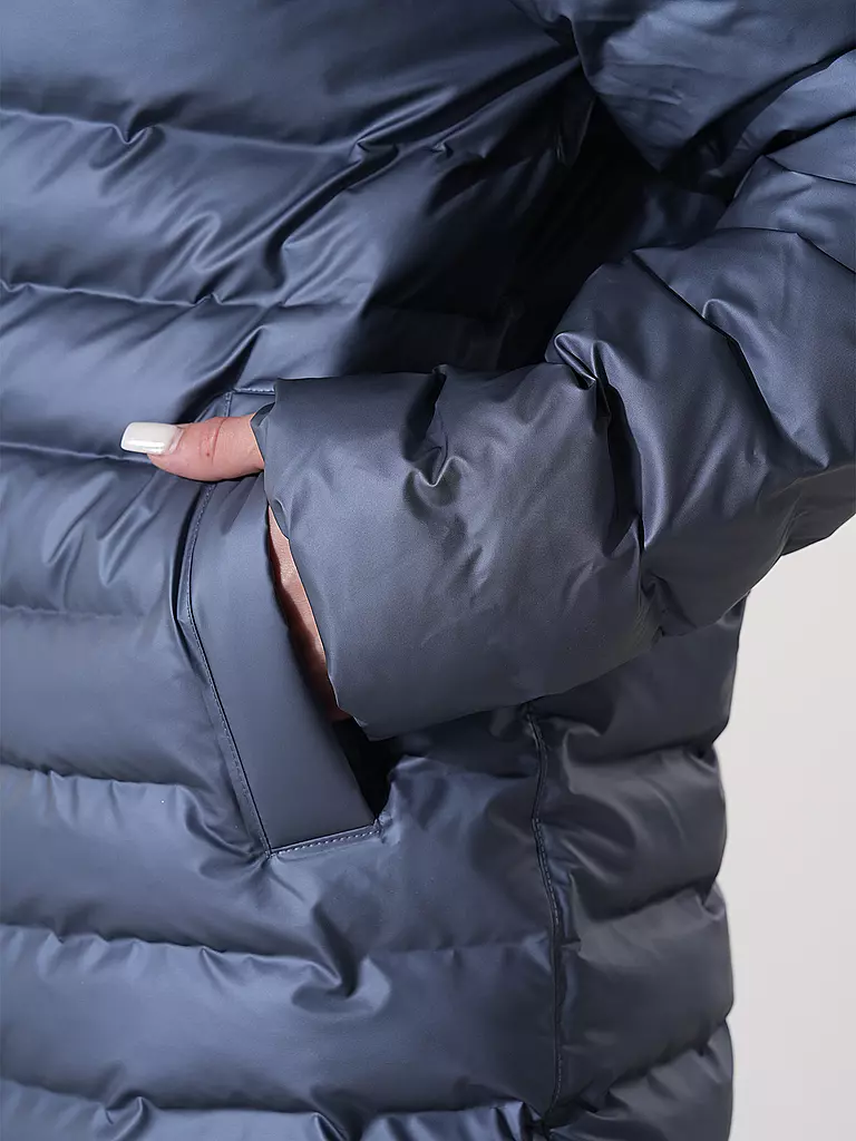 RAINS Steppjacke LOHJA LONG PUFFER JACKET  grau