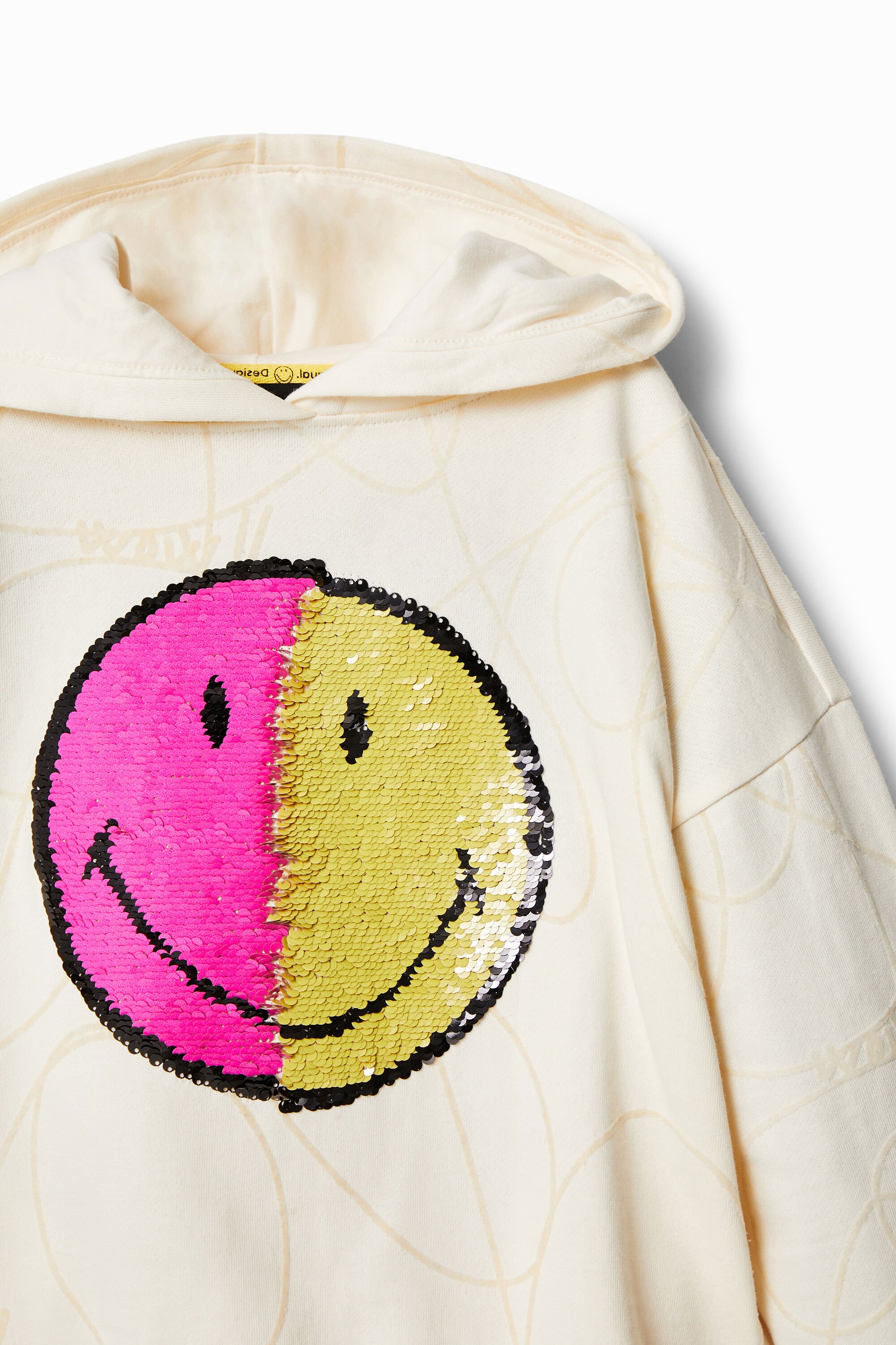 Sweat-shirt Smiley paillettes réversibles