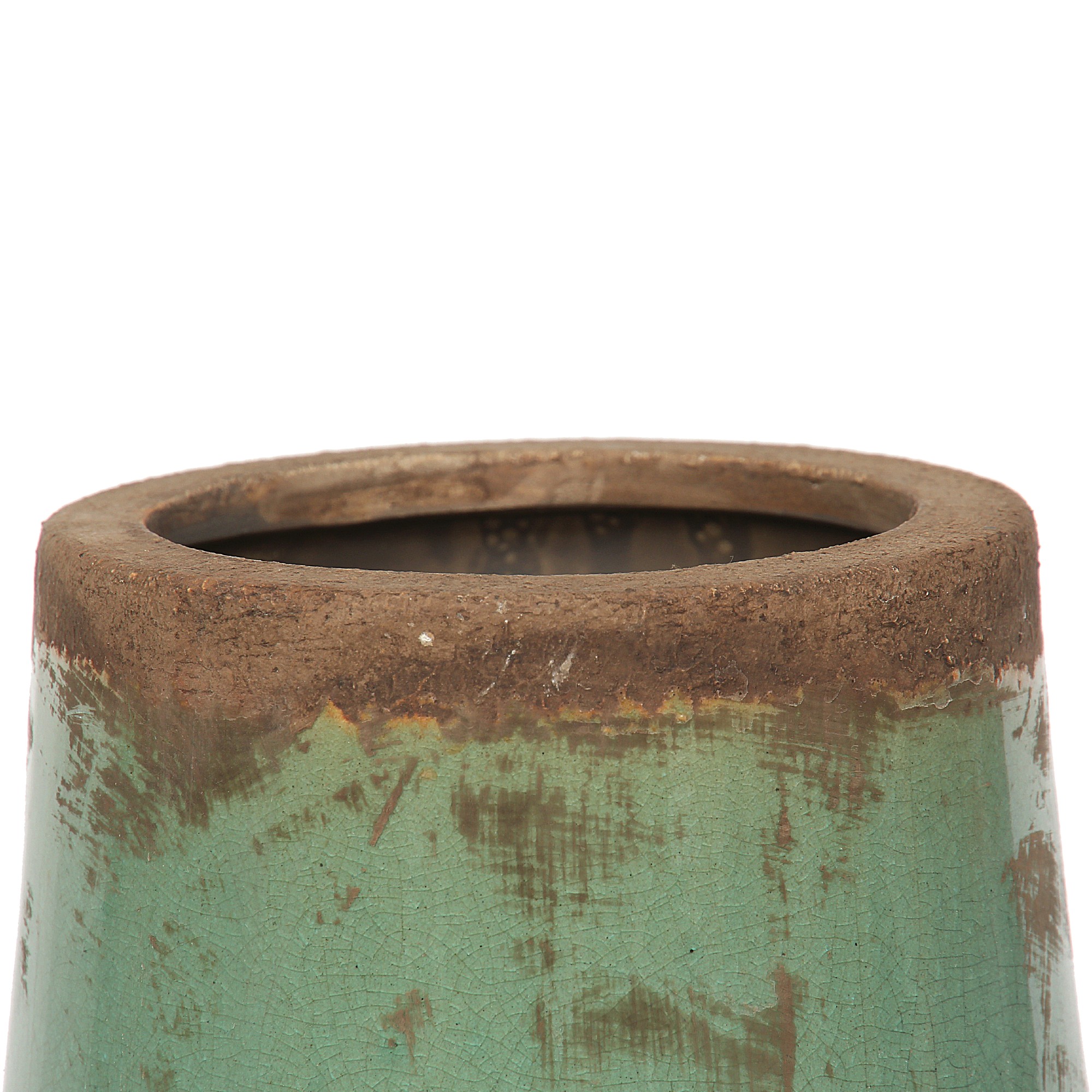 Keramikvase 'Minti', altgrün, Ø 13 cm, H 25 cm von fischer's lagerhaus