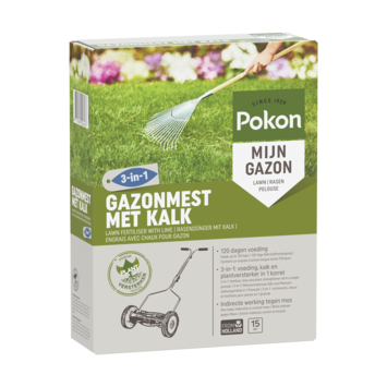 Pokon gazonmest met kalk 1 kg voor 15 m²