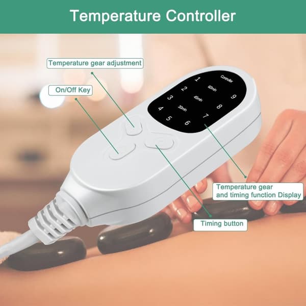 Robust varmematte med timer og 9 varmeinnstillinger (150 cm x 50 cm)