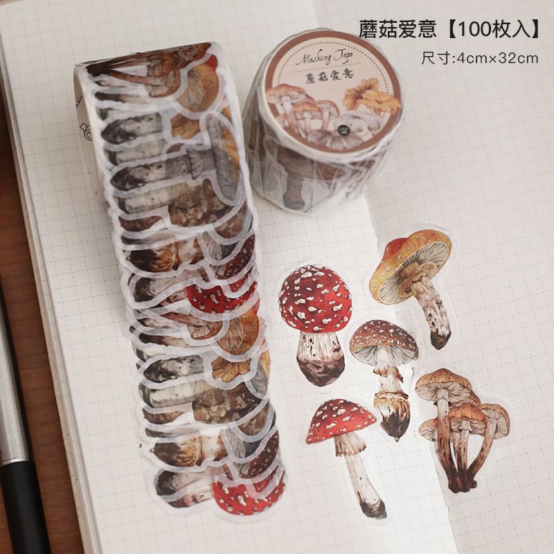 DUGA - Bakkerij / Koffie / Paddenstoel / Blad / Vlinder / Bloemen Masking Tape / Set