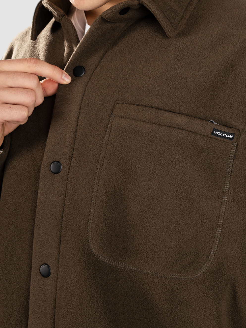 Vans Denby Fuzzy Shacket Shirt black/loden green