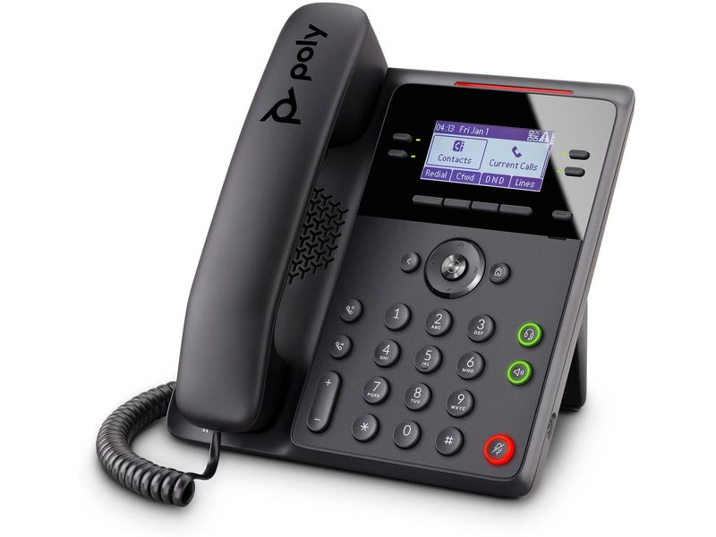 HP Tischtelefon Poly Edge B30 Schwarz, Google Voice Sicherer Auftritt am Telefon