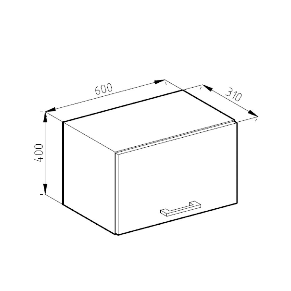 Vicco Hängeschrank flach Küchenschrank Küchenmöbel R-Line J-Shape Anthrazit Weiß 60 cm modern