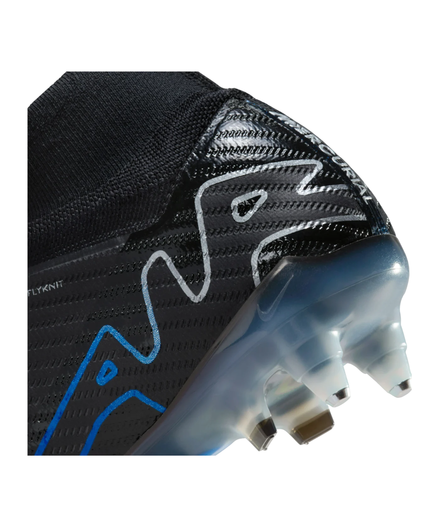 Nike Air Zoom Mercurial Superfly IX Elite SG-Pro AC Shadow Schwarz Silber Blau F040