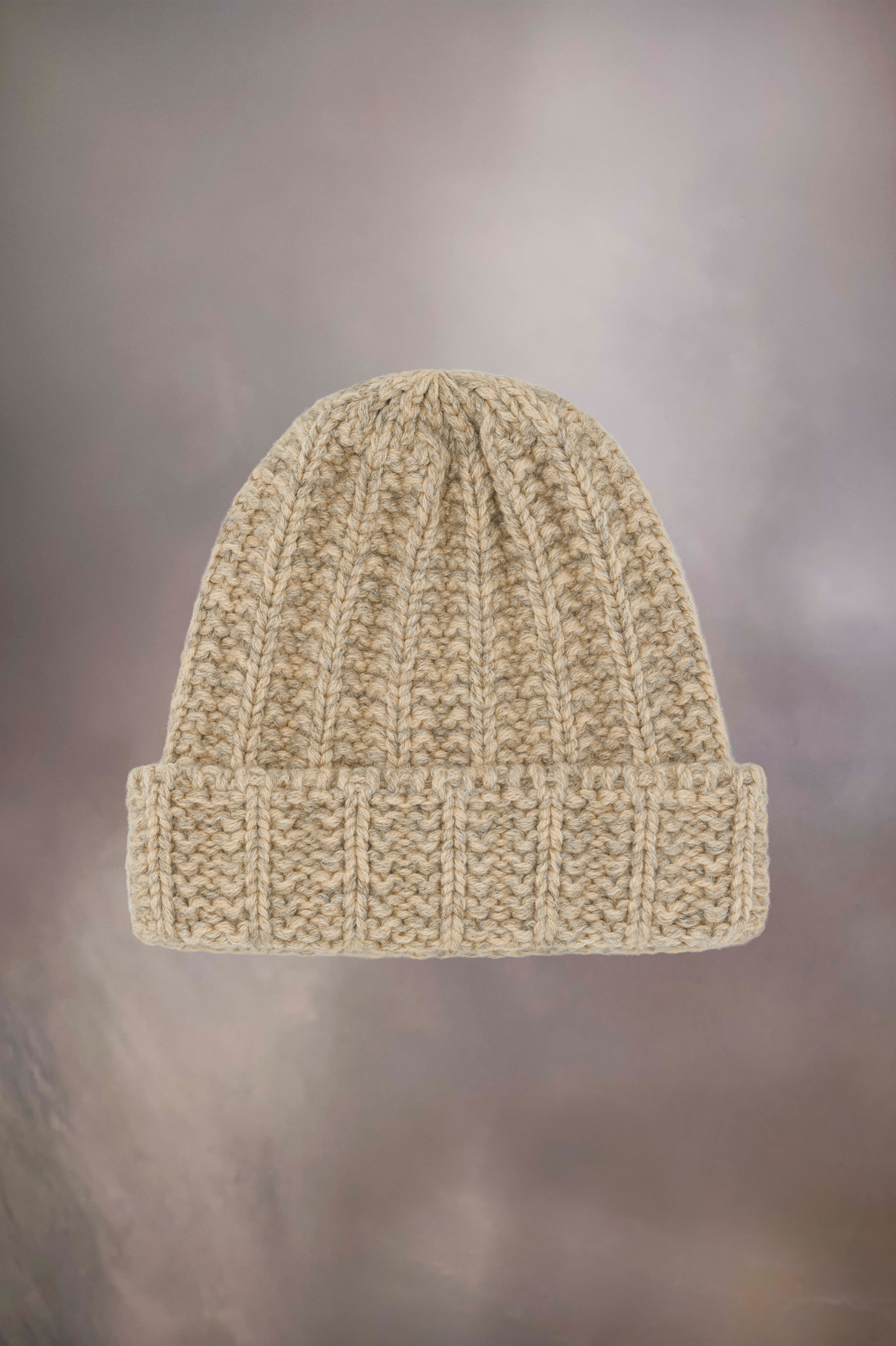 Bonnet en laine Shetland Beige