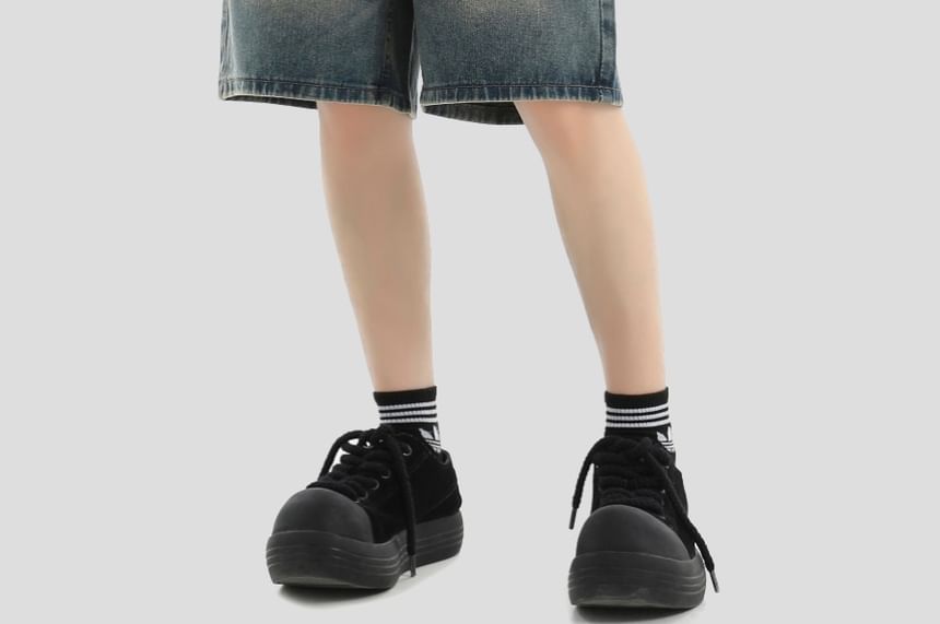Banash - Gewassen denim shorts met hoge taille