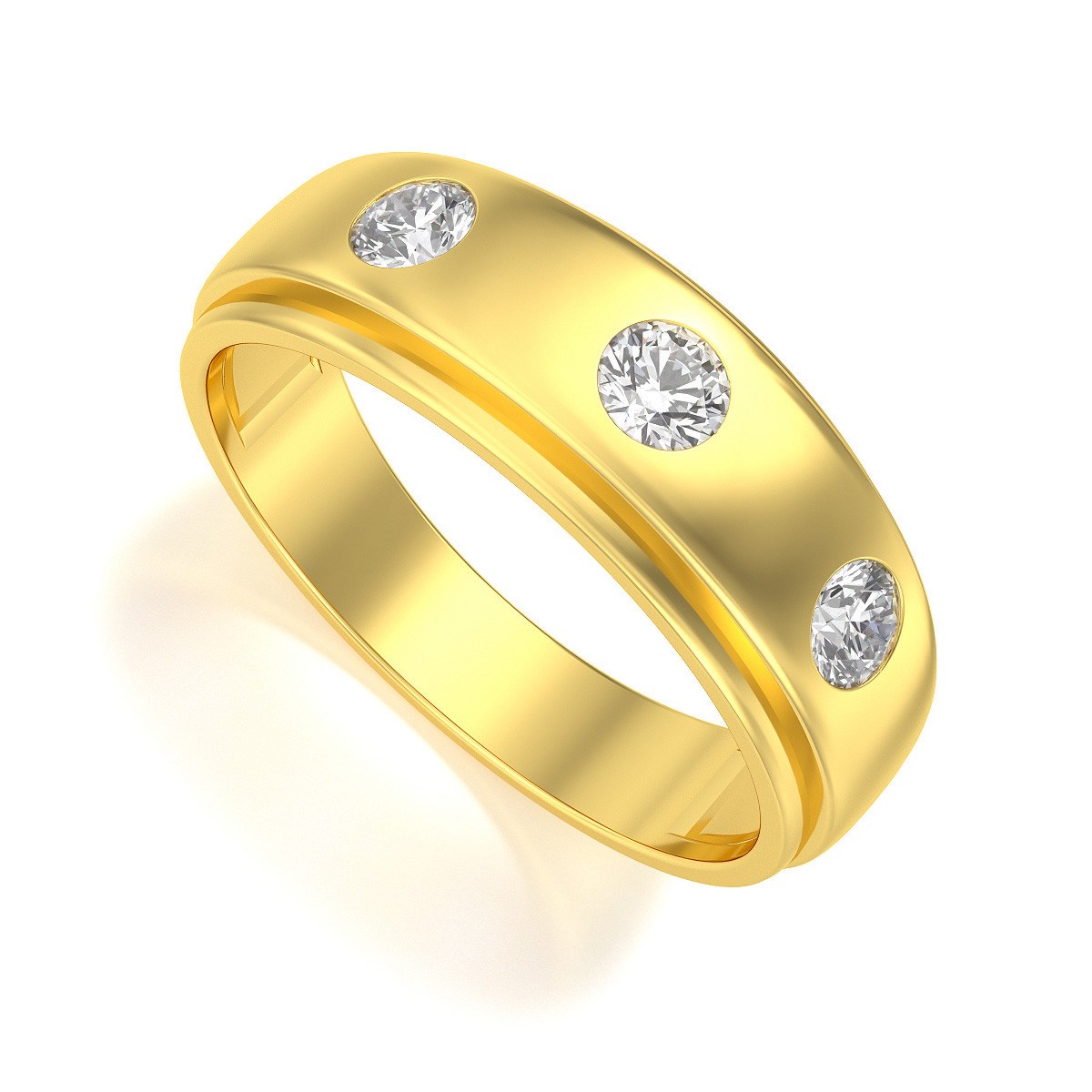 Alliance ADEN Homme Or 585 Jaune Diamants 5.6grs
