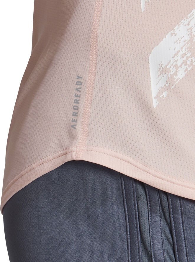 adidas Run It 3-Stripes Fast T-shirt Pink