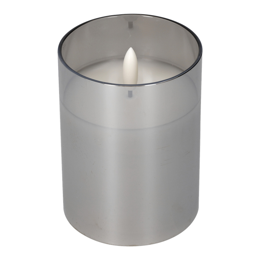 Kubbelys med flamme som flakker LED 3 deler 10/12,5/15 cm