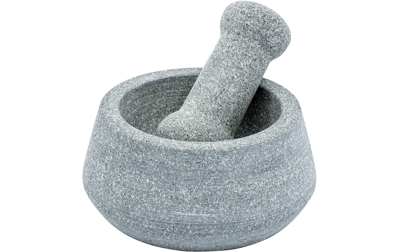 Mörser mit Stössel Modern 13 cm, GranitMörser in moderner Form
