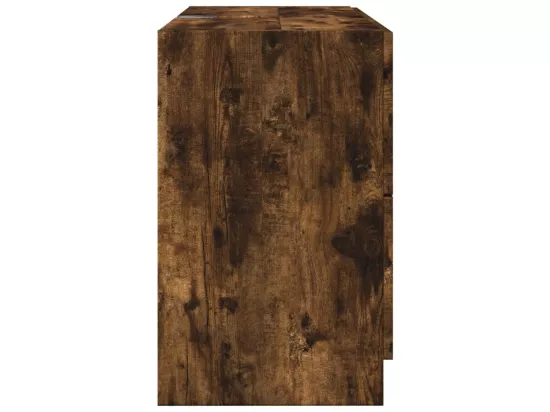 Meuble d'évier chêne fumé 78x37x59 cm bois d'ingénierie