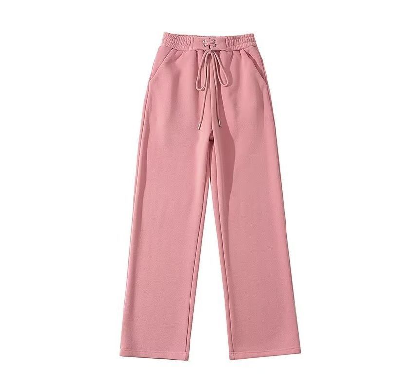 Morhan - Rechte joggingbroek met elastische taille en fleecevoering
