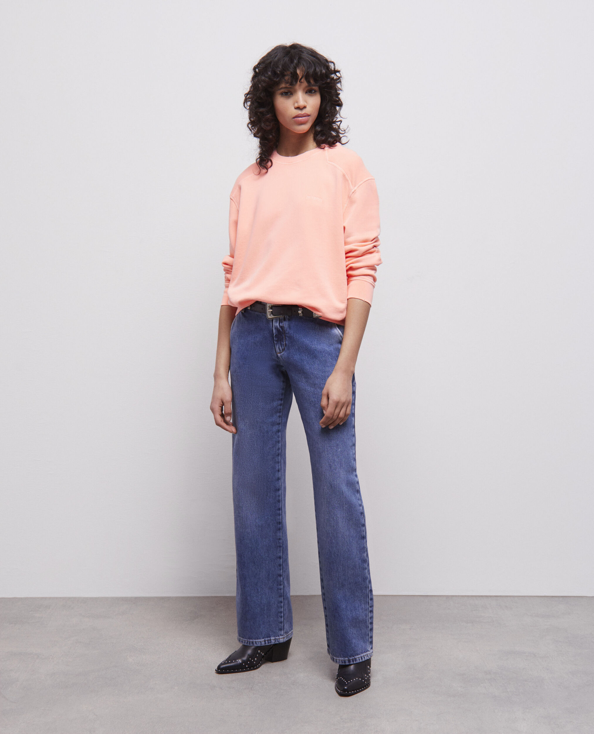 Sweatshirt orange avec logo