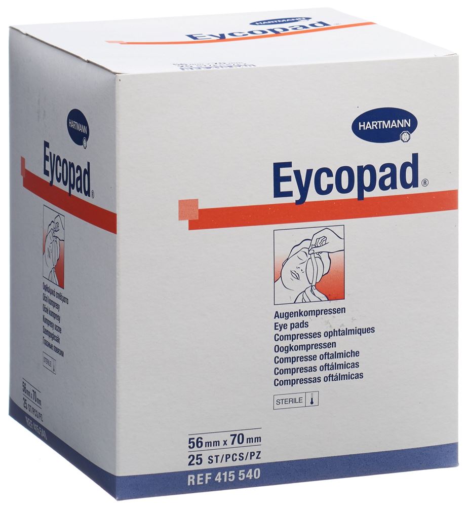 EYCOPAD Augenkompressen<br>25 Stück, 70x56mm, steril