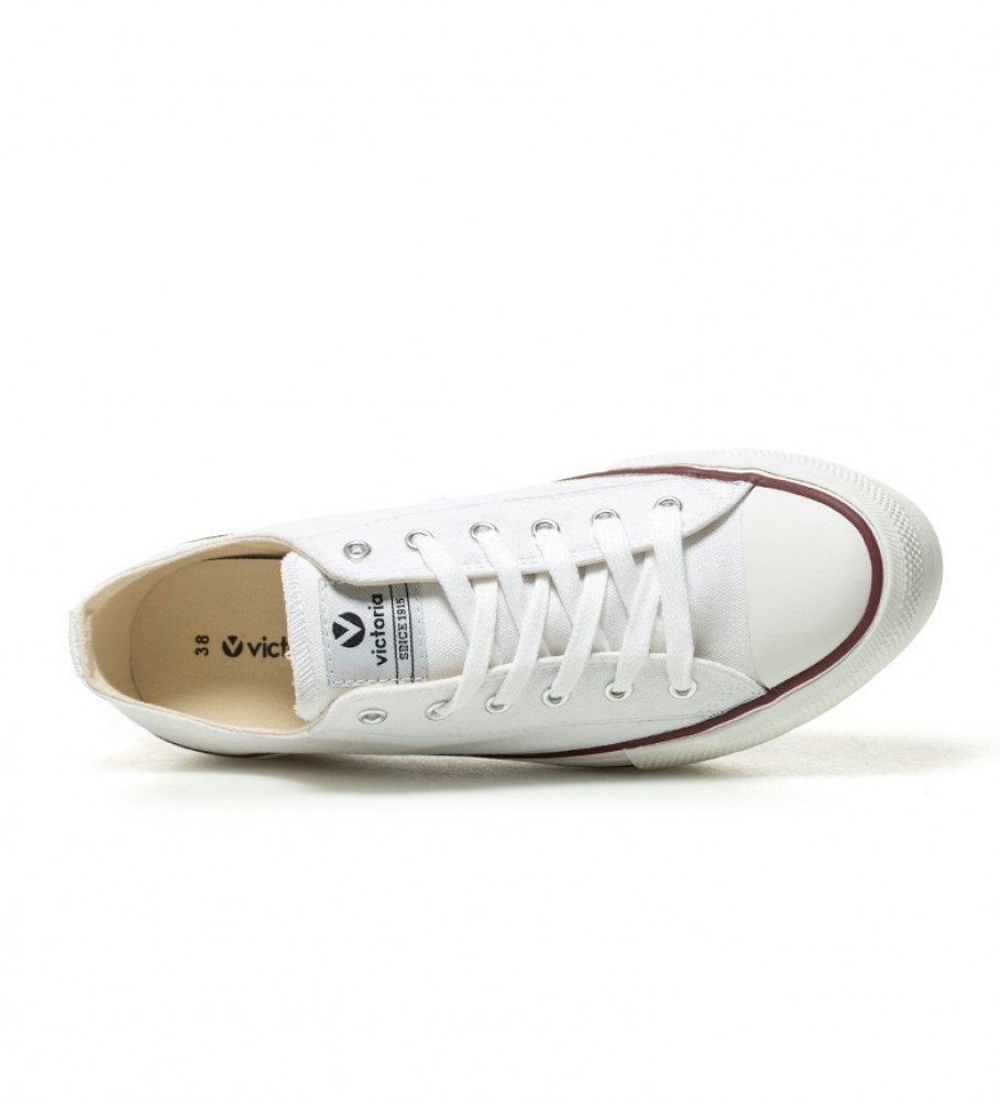 Tênis Victoria White estilo basquete - Altura da plataforma: 4 cm -