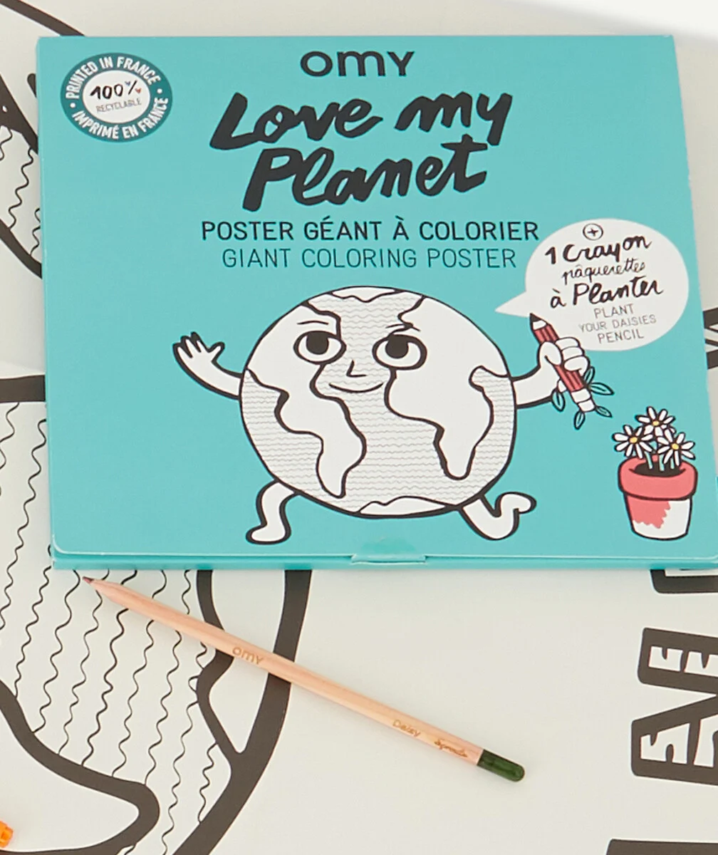 OMYLE COLORIAGE XXL ET SON CRAYON À PLANTER