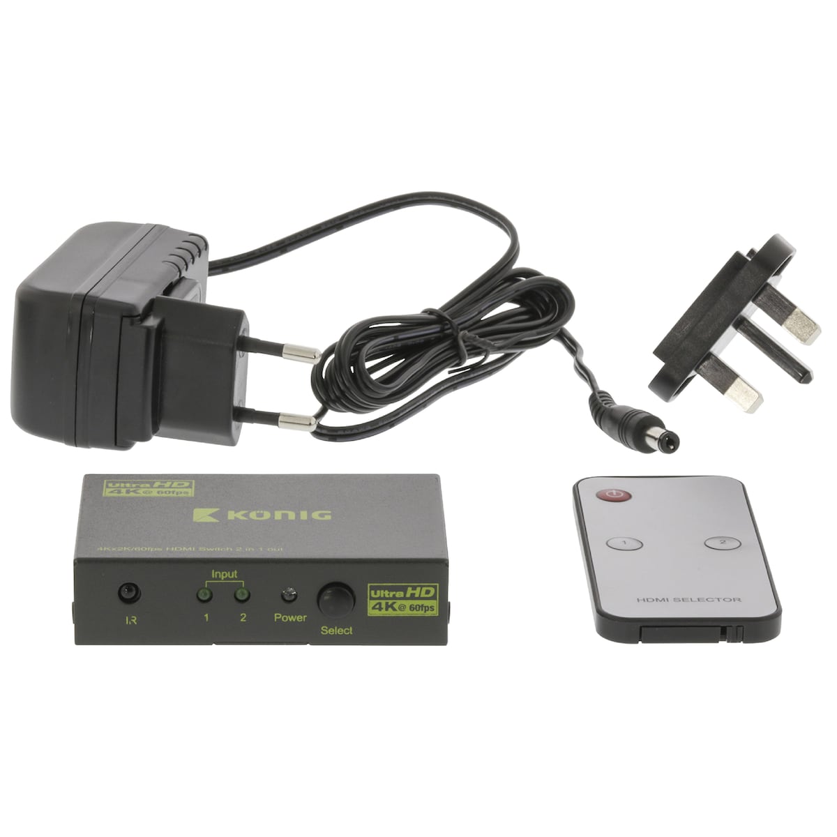 König 2-Port Ultra HD HDMI-switch