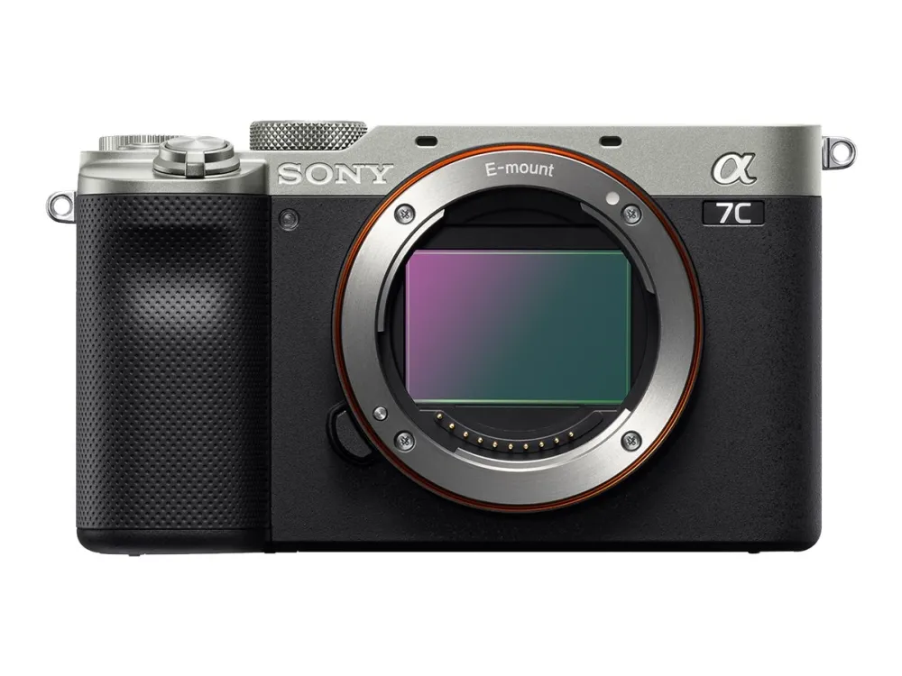 Sony a7C ILCE-7CL - Digitalkamera - spejlløst - 24.2 MP - Full Frame - 4K / 30 fps - 2.1x optisk zoom 28 - 60 mm objektiv - Wireless LAN, NFC, Bluetooth - sølv